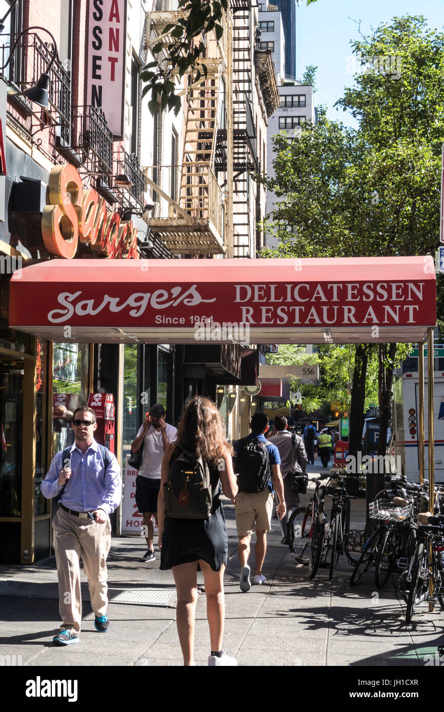 Sarge's Restaurant and Delicatessen, NYC, USA 2017 Stockfoto