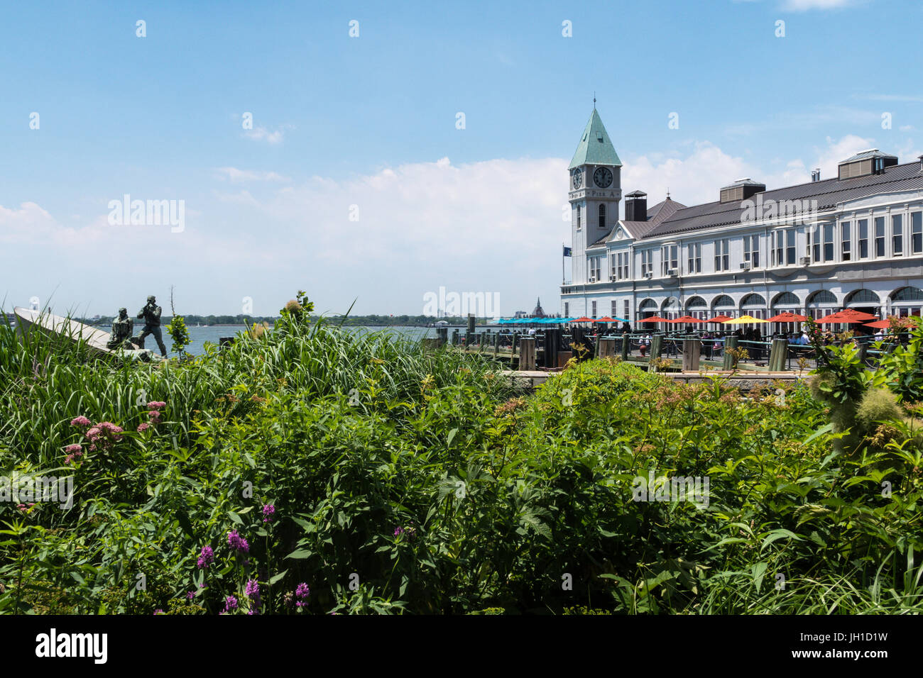 Battery Park und Flugsteig A, NYC, USA Stockfoto