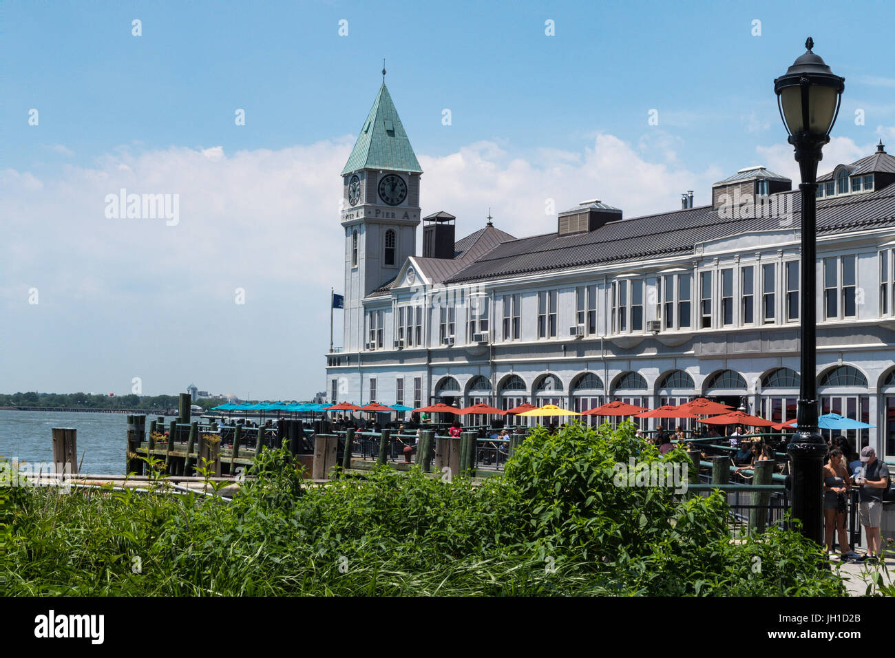 Battery Park und Flugsteig A, NYC, USA Stockfoto