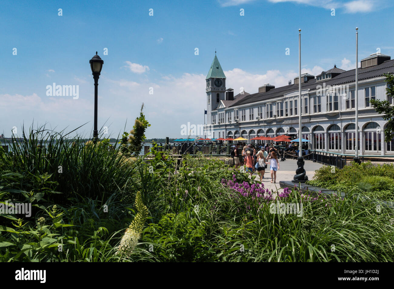 Battery Park und Flugsteig A, NYC, USA Stockfoto