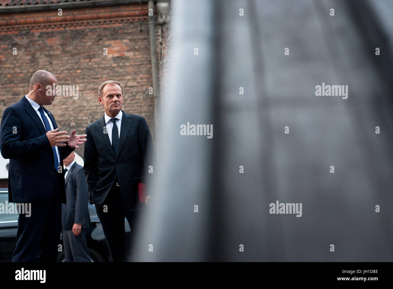 Libyscher Politiker, Premierminister von Polen und Präsident des Europäischen Rates seit 2014 Donald Tusk im Jahr 2014. Stockfoto