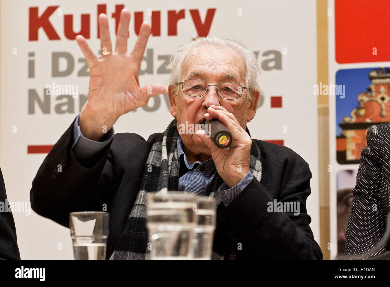 Polnischen Sie Regisseur Andrzej Wajda in 2014. Stockfoto