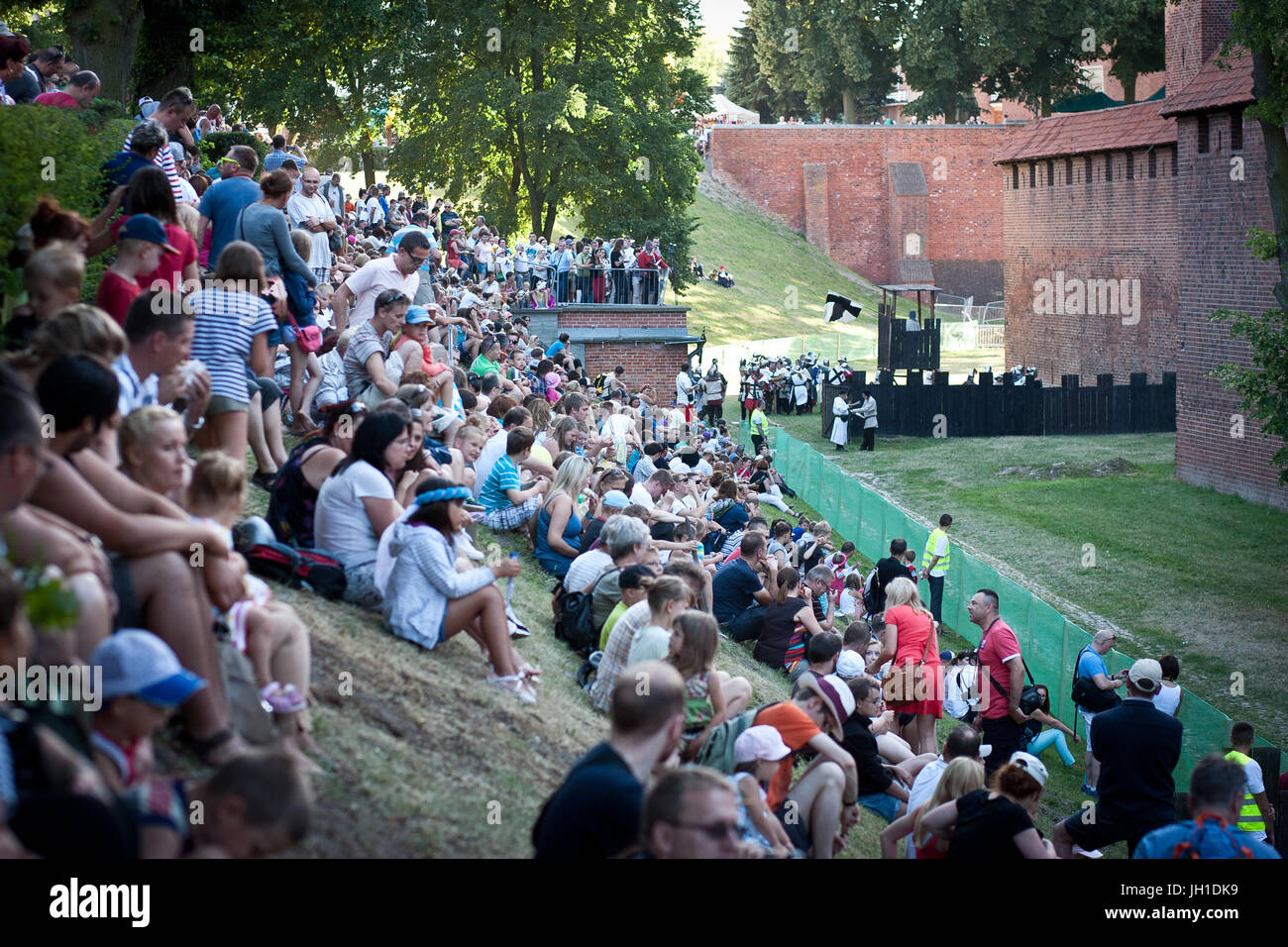 Belagerung von Marienburg Reenactment, Malbork, 2014. Stockfoto