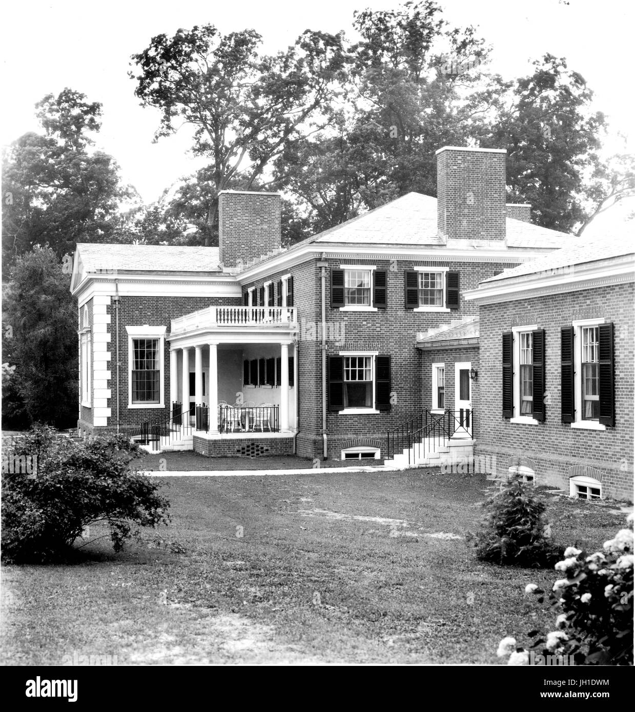 Außen (nach Westen) von der Johns-Hopkins-Club in Baltimore, Maryland, 1937. Stockfoto