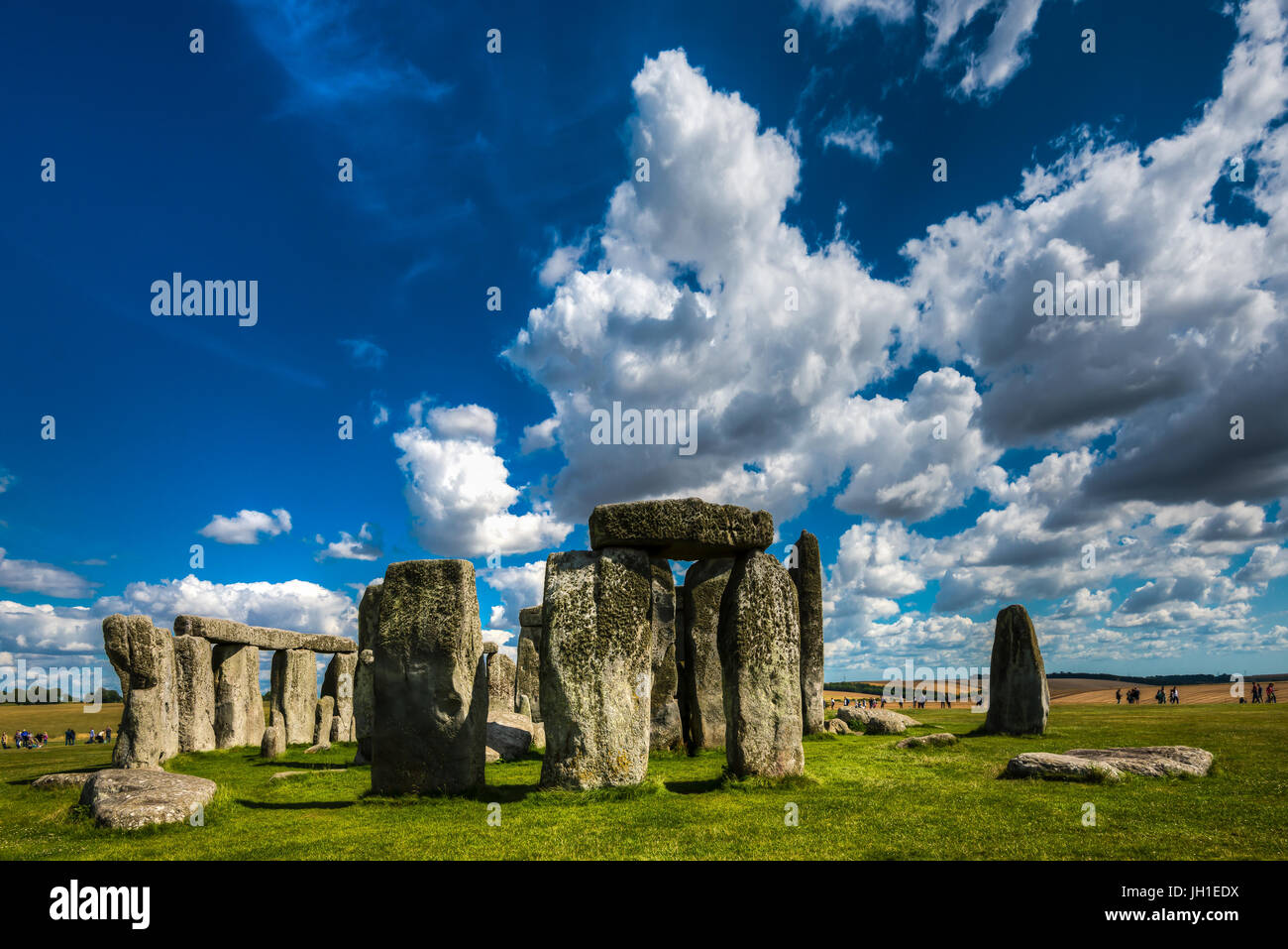 Stonehenge, Wiltshire, United Kingdom.The Ort und seine Umgebung wurden im Jahr 1986 UNESCO Liste des Weltkulturerbes hinzugefügt. Stockfoto