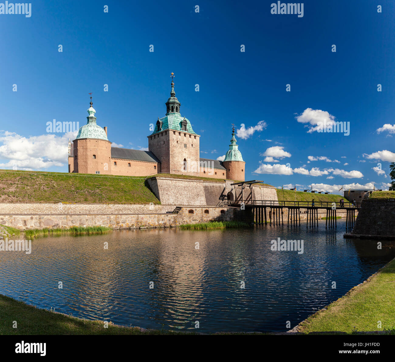 Bild des historischen Schlosses in Kalmar, Schweden. Stockfoto
