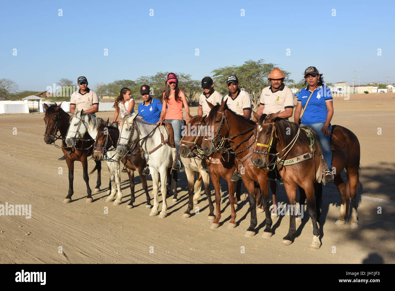 Menschen, Ritter, 2017, Caatinga, Boa Vista, Paraíba, Brasilien Stockfoto