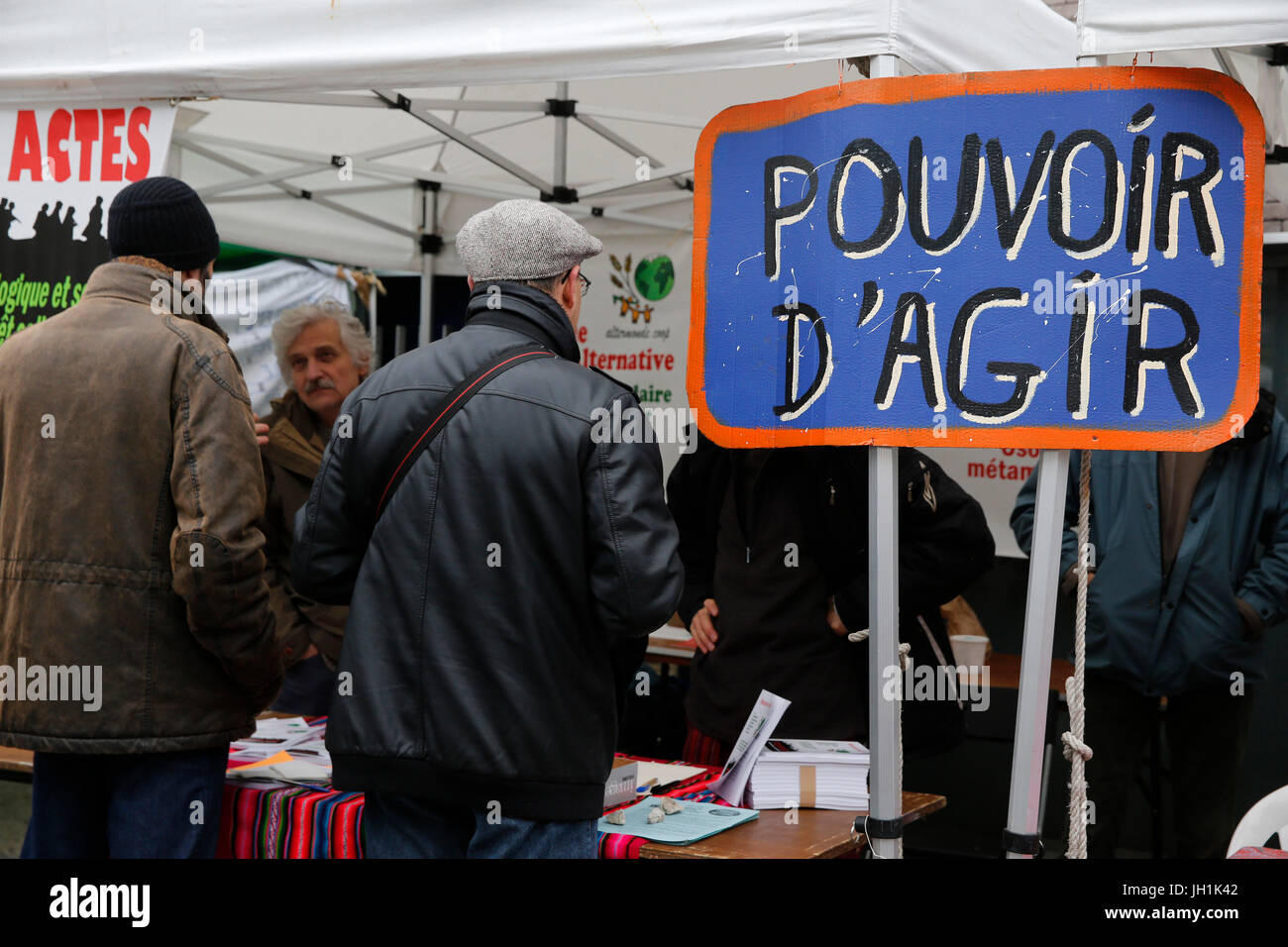 Völker-Klima-Gipfel - Sommet Citoyen pour le Climat. Frankreich. Stockfoto