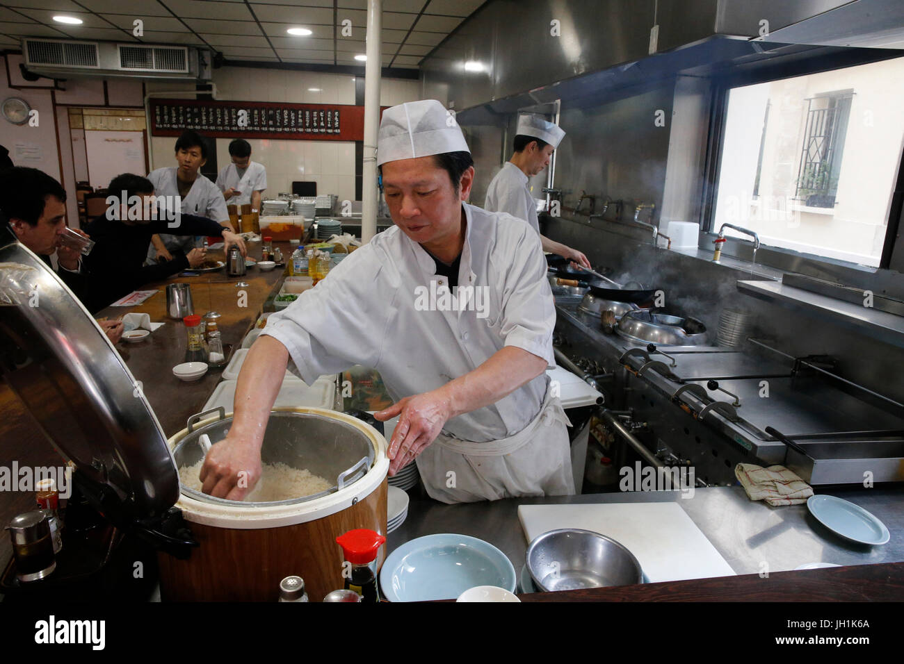 Japanisches Restaurant in Paris. Frankreich. Stockfoto