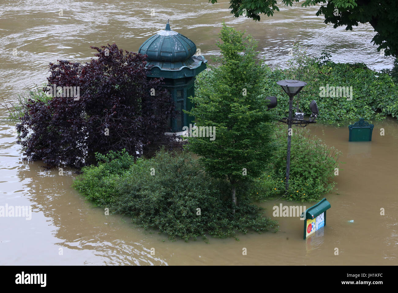 Überschwemmungen in Paris im Juni 2016. Frankreich. Stockfoto