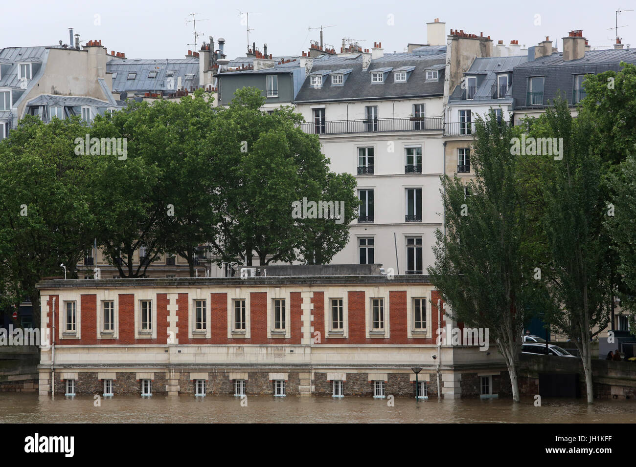 Überschwemmungen in Paris im Juni 2016. Frankreich. Stockfoto