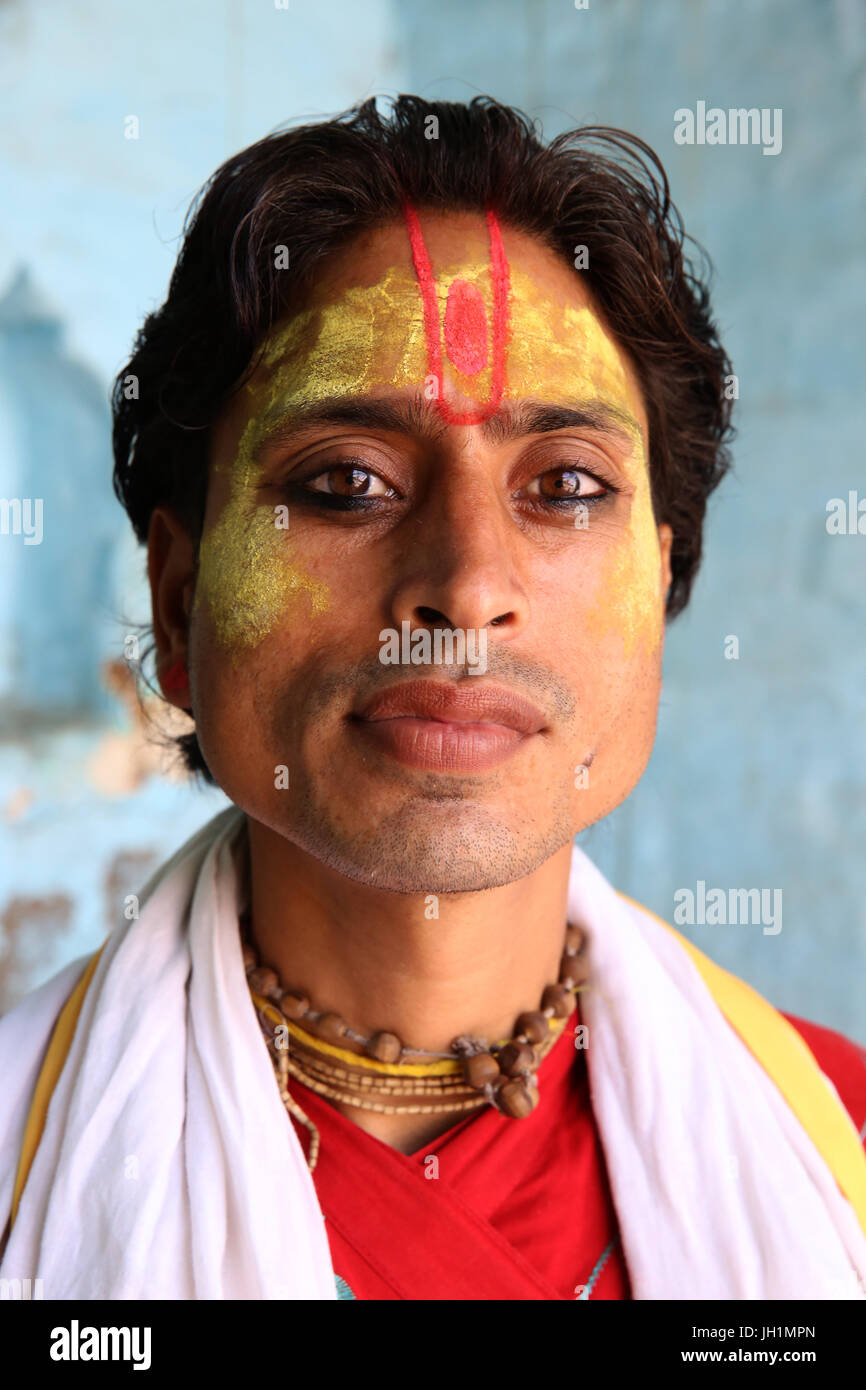 Hindu in Nandgaon, Uttar Pradesh. Indien. Stockfoto