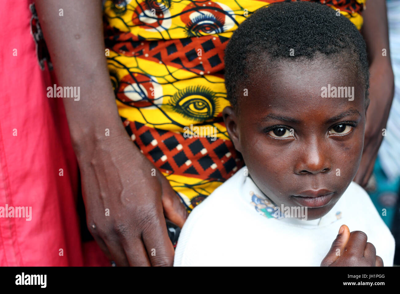 Afrikanische Kind und Mutter.  Togo. Stockfoto