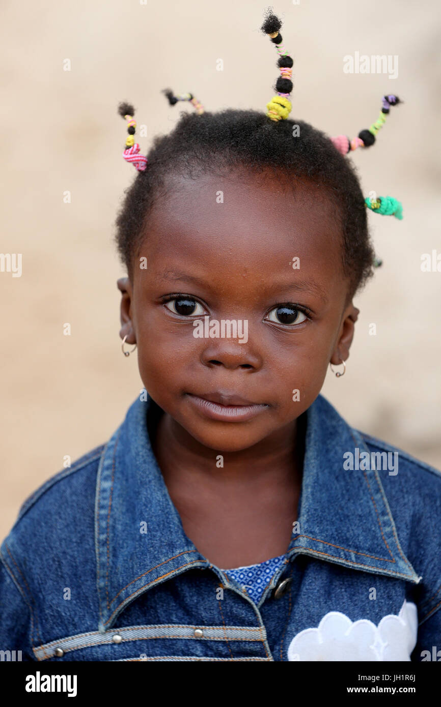 Afrikanische Mädchen. Porträt. Lome. Togo. Stockfoto