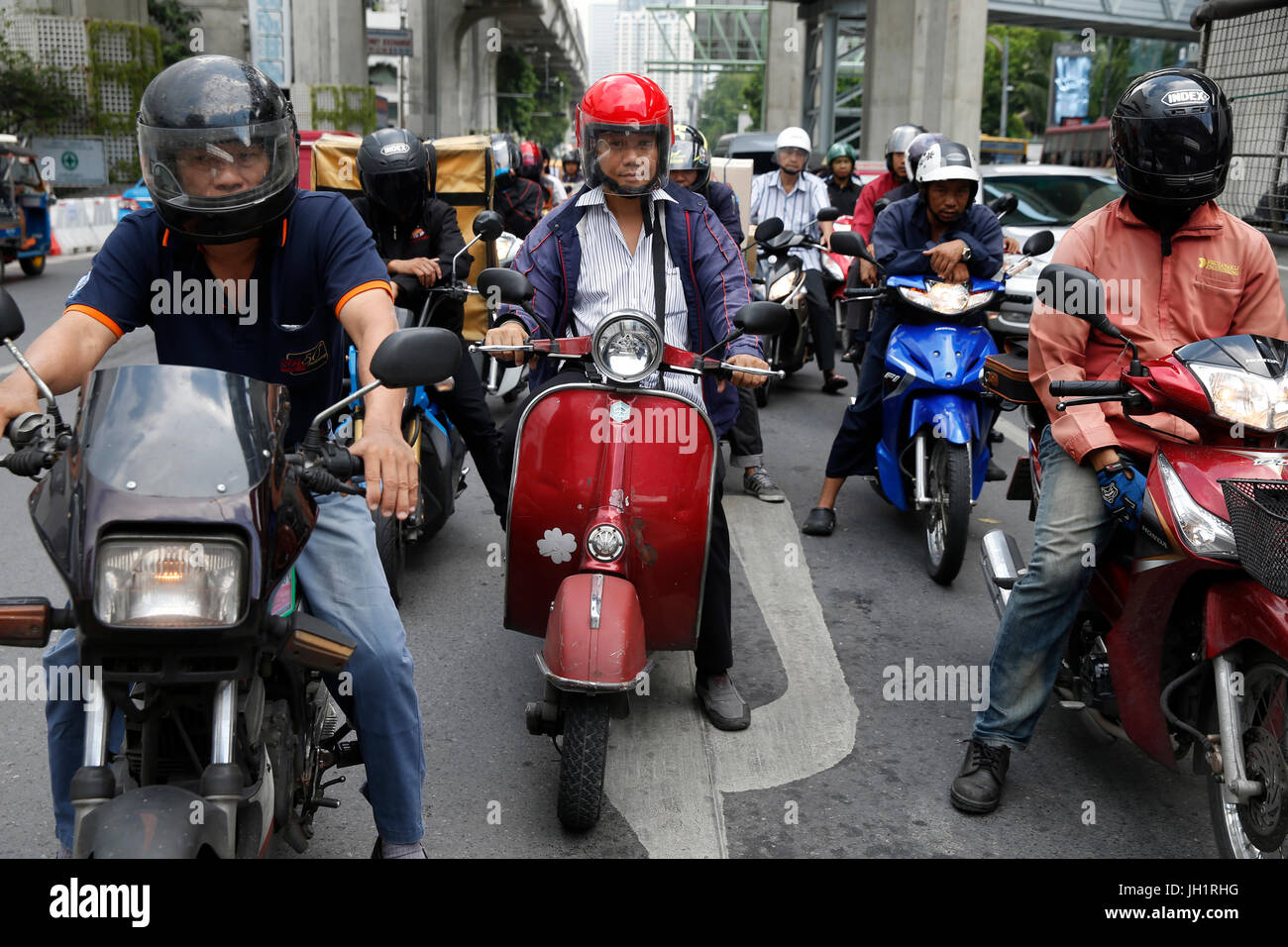 Bangkok-Verkehr. Thailand. Stockfoto