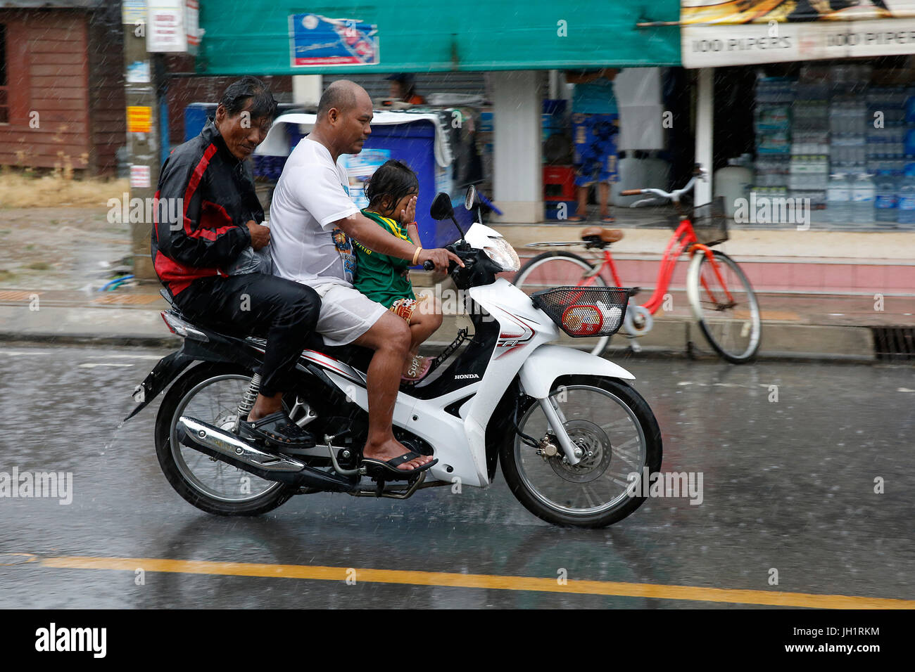 Regen in Hua Hin. Thailand. Stockfoto