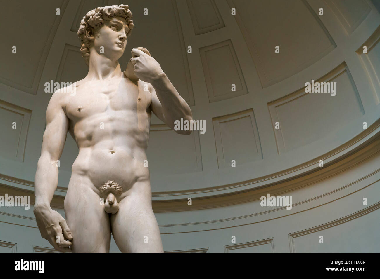Marmor Skulptur des David von Michelangelo, 1501-1504, Accademia Galerie, Florenz, Toskana, Italien, Europa Stockfoto