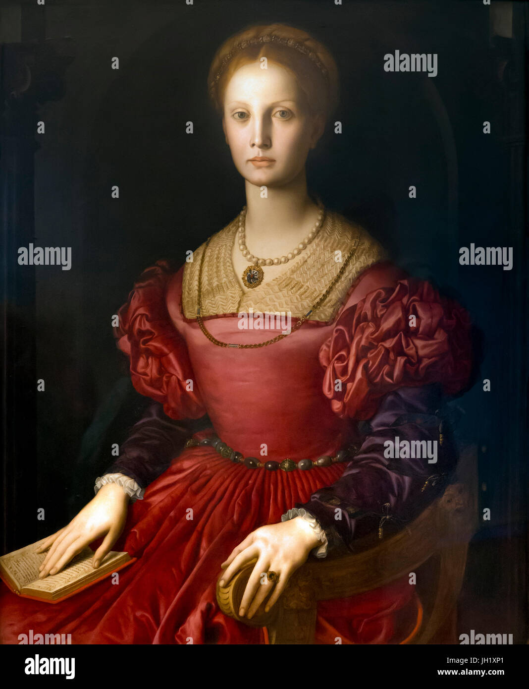 Porträt von Lucrezia Panciatichi, Agnolo Bronzino, 1540-1, Uffizien, Florenz, Toskana, Italien, Europa Stockfoto