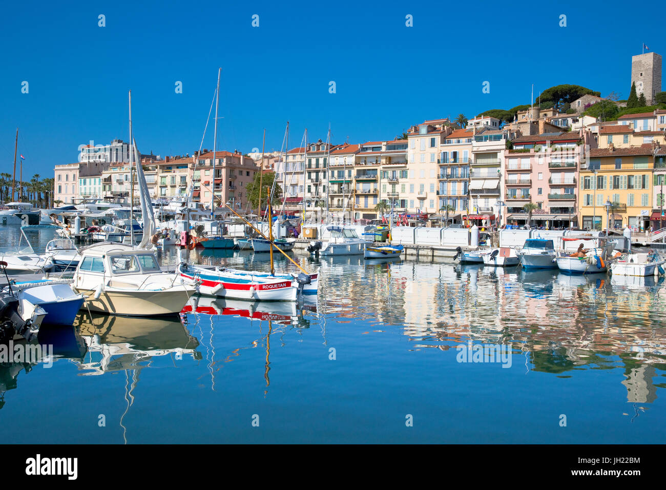 Alten Hafen, Le Suquet, Cannes, Frankreich Stockfoto