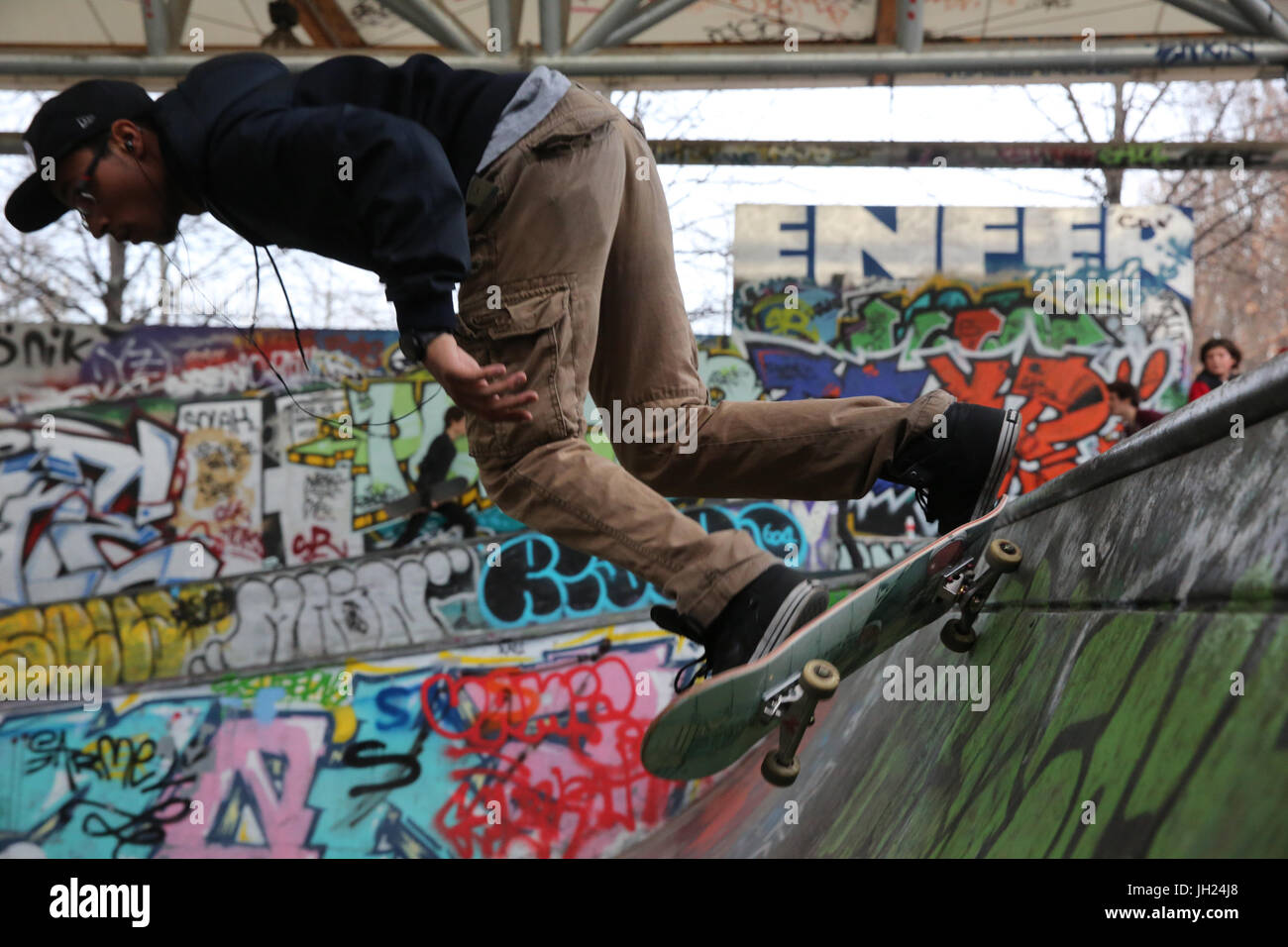 Skateboarder. Frankreich. Stockfoto