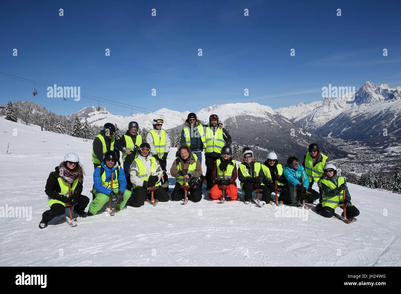 Festival de Theaterkomödien de Saint-Gervais.  Foto de Groupe.  Frankreich. Frankreich. Stockfoto