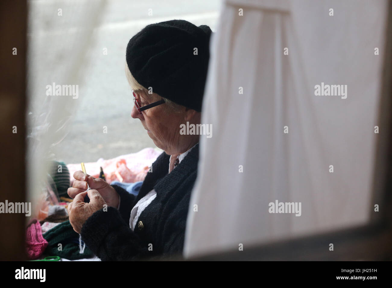 Alte Winterruhe-Handwerksfest.  Frankreich. Stockfoto