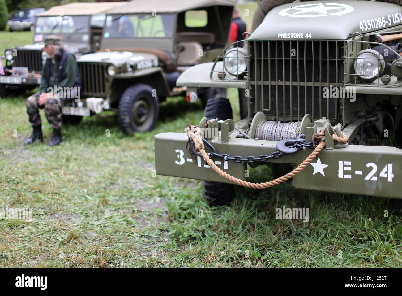 D-Day US Militärfahrzeug.  Frankreich. Stockfoto