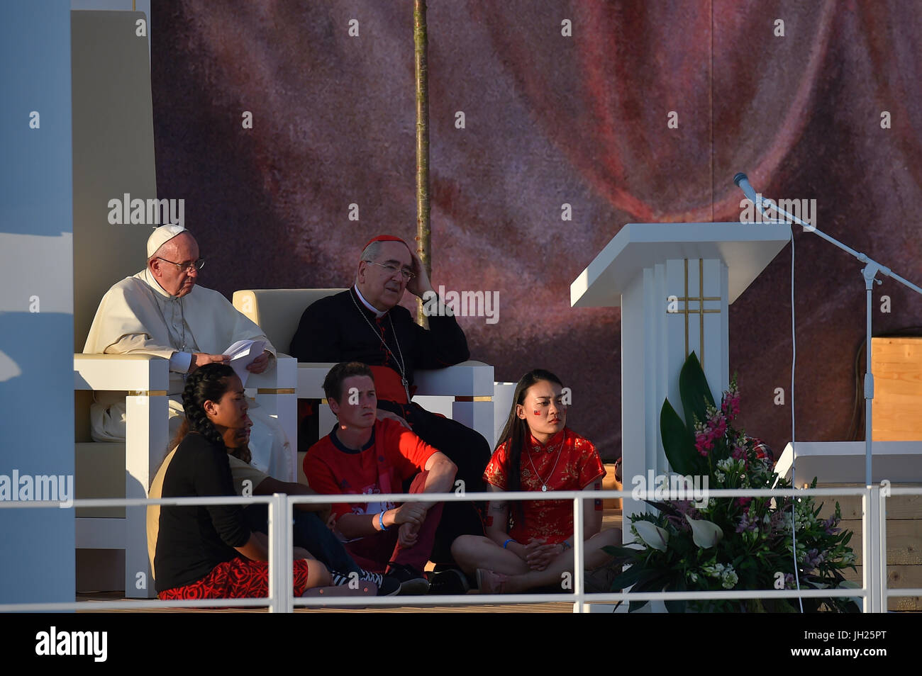 Weltjugendtag. Krakau. 2016. Papst Francesco. Polen. Stockfoto