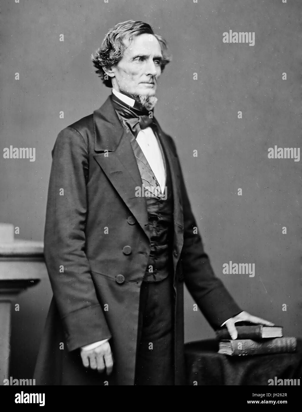 JEFFERSON DAVIS (1808 – 1889) als Präsident der Konföderierten Staaten von Amerika im Jahre 1861. Foto: Matthew Brady Stockfoto
