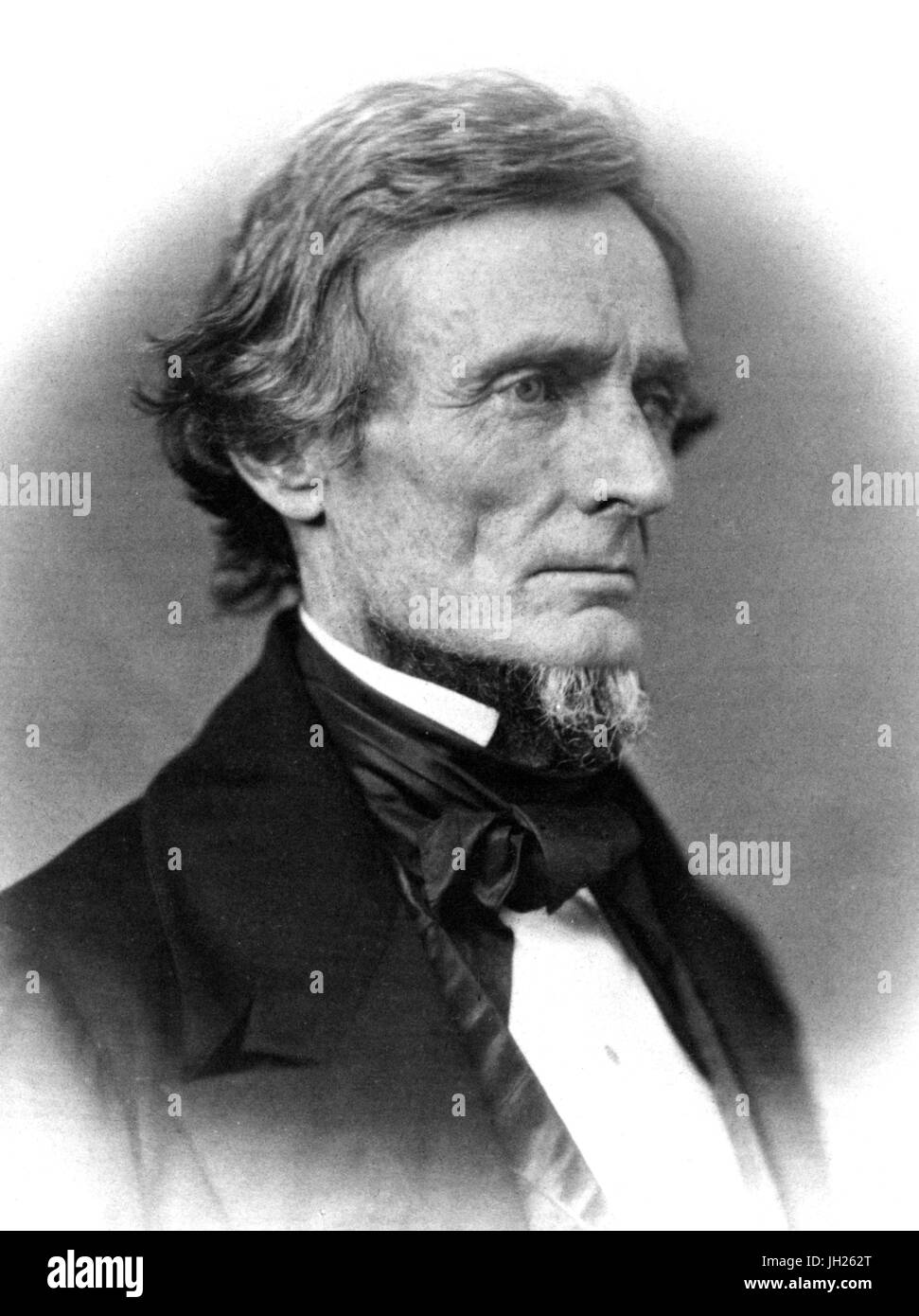 JEFFERSON DAVIS (1808 – 1889) als Präsident der Konföderierten Staaten von Amerika im Jahre 1861. Foto: Matthew Brady Stockfoto