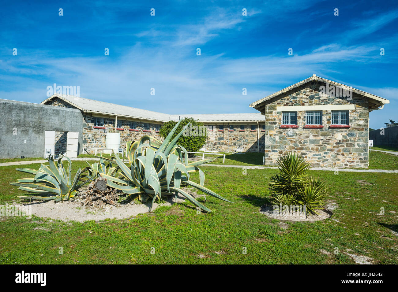 Ehemaliges Gefängnis auf Robben Island, UNESCO World Heritage Site, Südafrika, Afrika Stockfoto