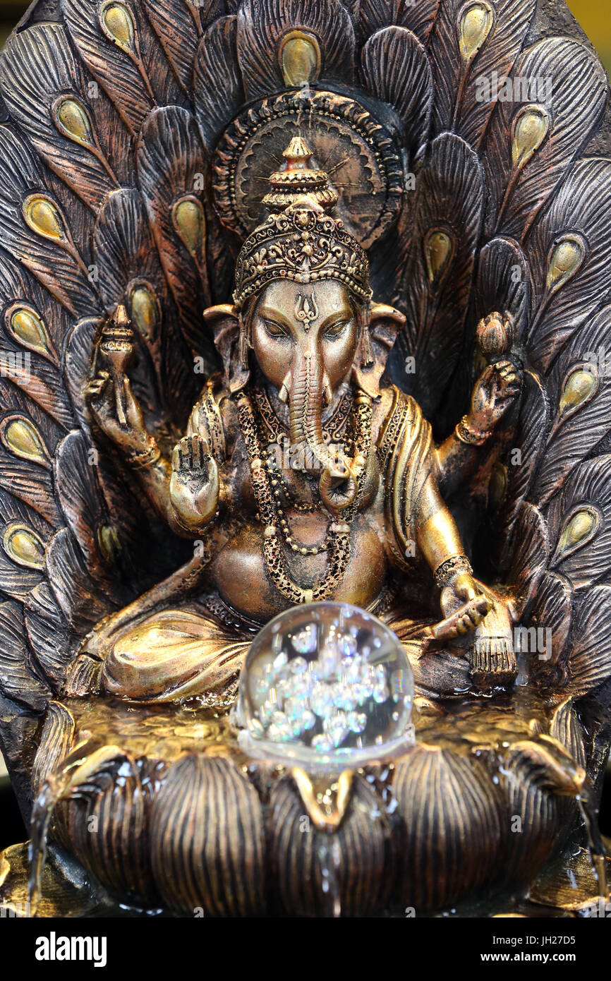 Sri Mariamman Hindu-Tempel. Ganesha auch bekannt als Ganapati und Vinayaka, gehört zu den am meisten verehrten Gottheiten im hinduistischen Pantheon. Singapur. Stockfoto