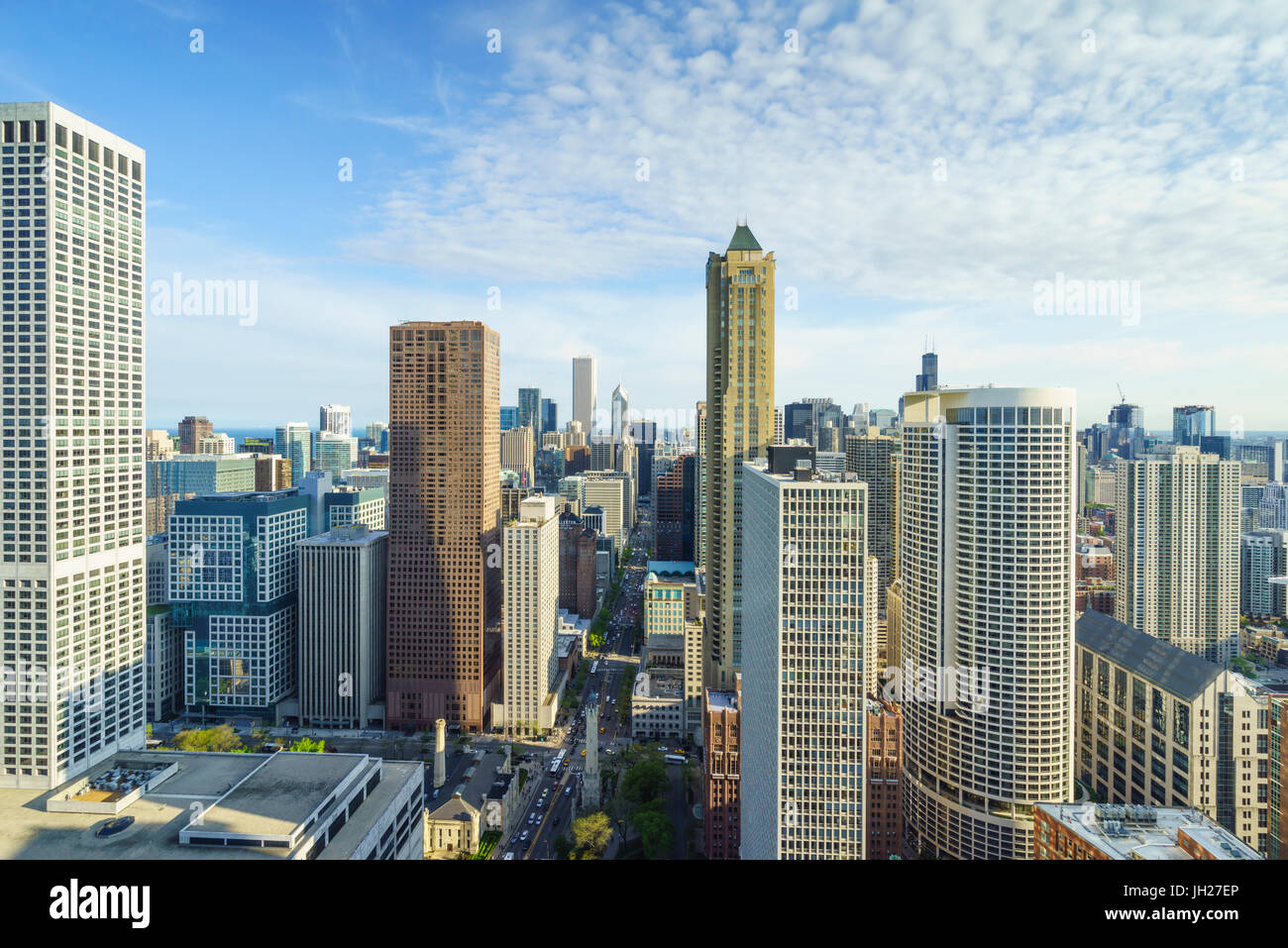 City Skyline, Chicago, Illinois, Vereinigte Staaten von Amerika, Nordamerika Stockfoto