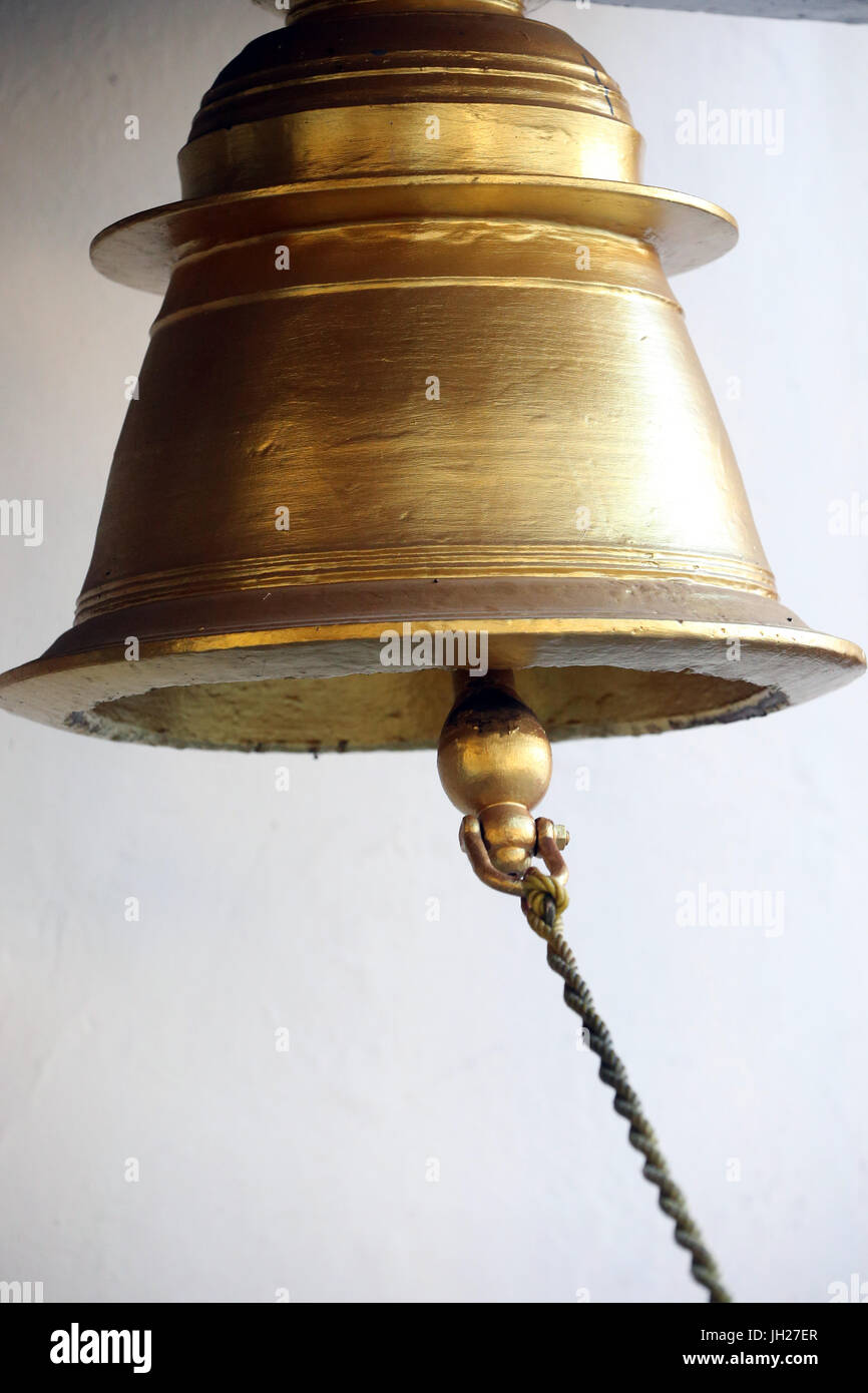 Sri Mariamman Hindu-Tempel. Bell.  Sri Mariamman Hindu-Tempel.  Singapur. Stockfoto