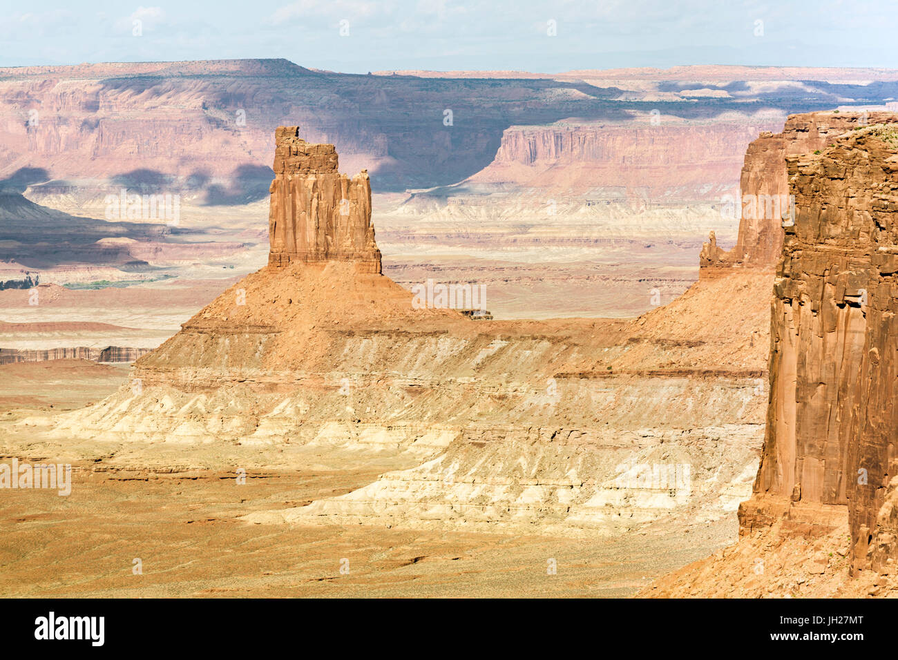 Felsformation, Green River Overlook, Canyonlands National Park, Moab, Utah, Vereinigte Staaten von Amerika, Nordamerika Stockfoto