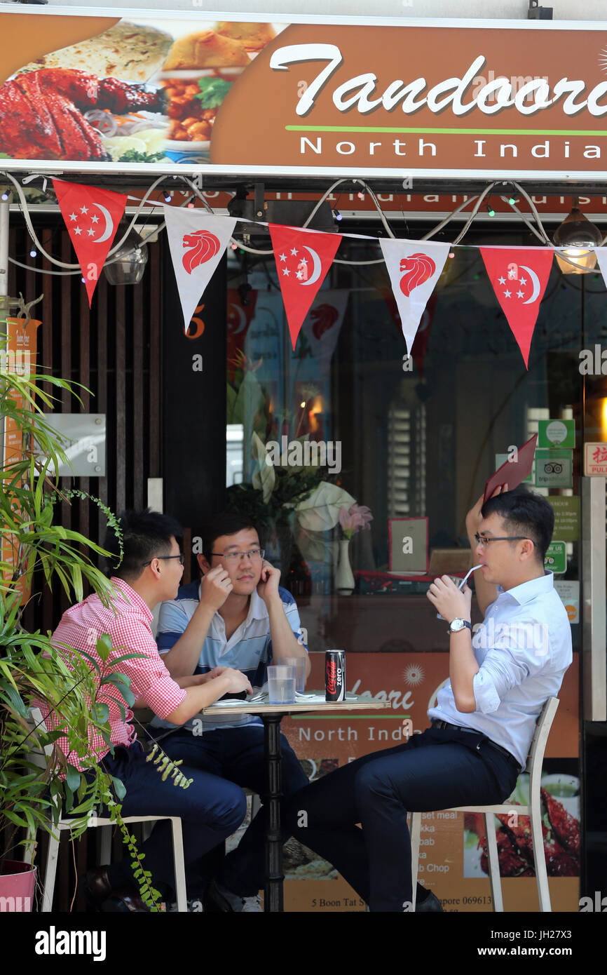 Indisches Restaurant. Singapur.  Singapur. Stockfoto