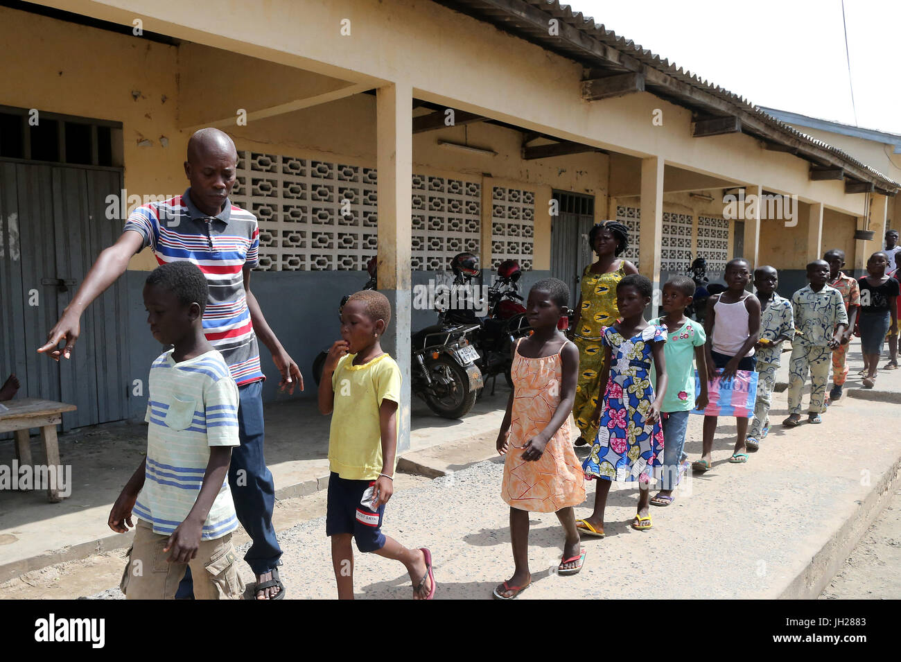 Grundschule in Afrika. Schulkindern.  Lome. Togo. Stockfoto