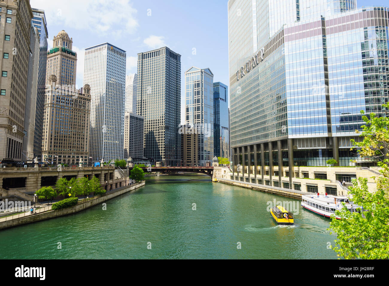 Chicago River, Chicago, Illinois, Vereinigte Staaten von Amerika, Nordamerika Stockfoto