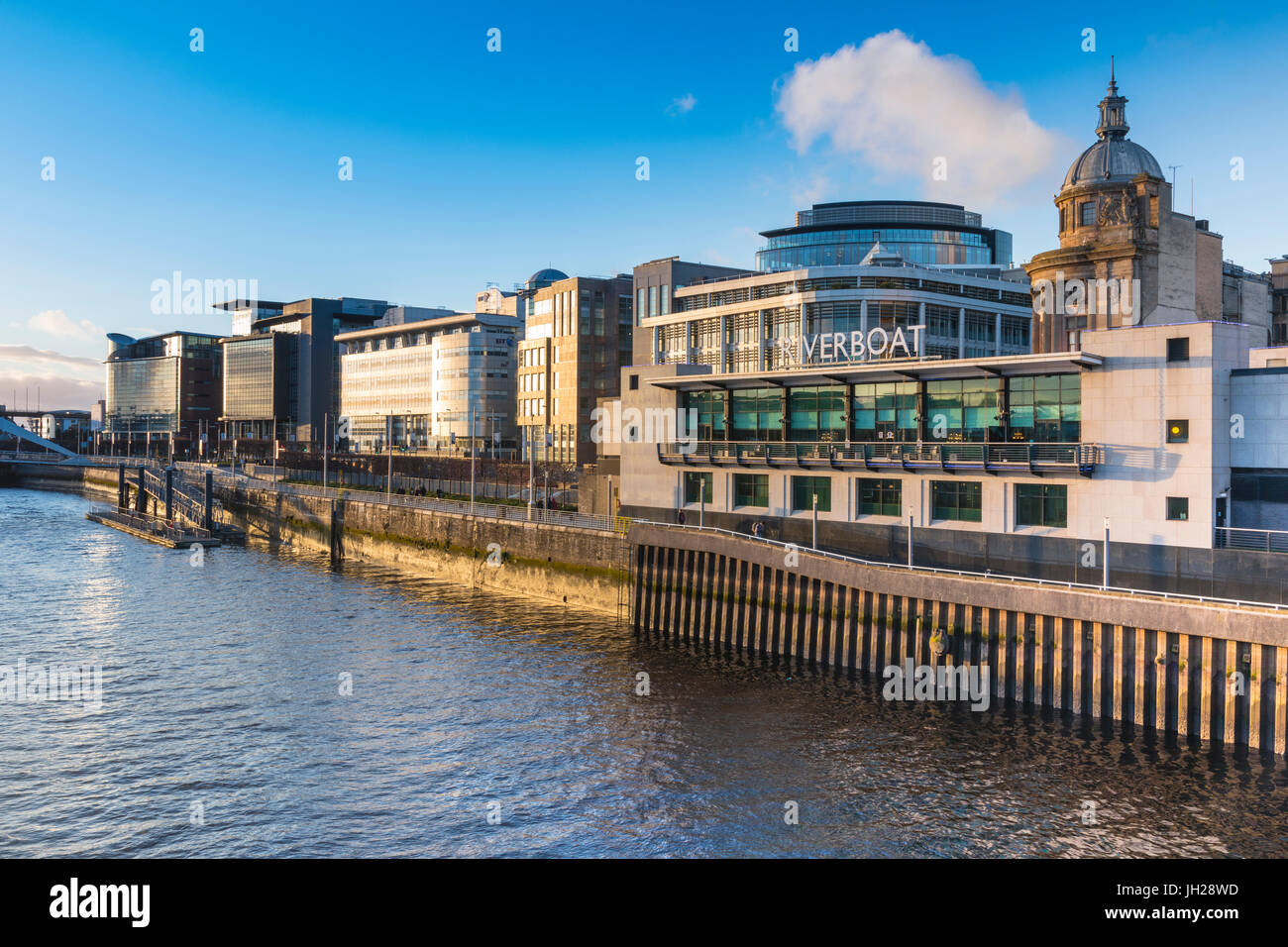 Riverboat Casino und International Financial Services District, (IFSD), Broomielaw, River Clyde, Glasgow, Scotland, UK Stockfoto