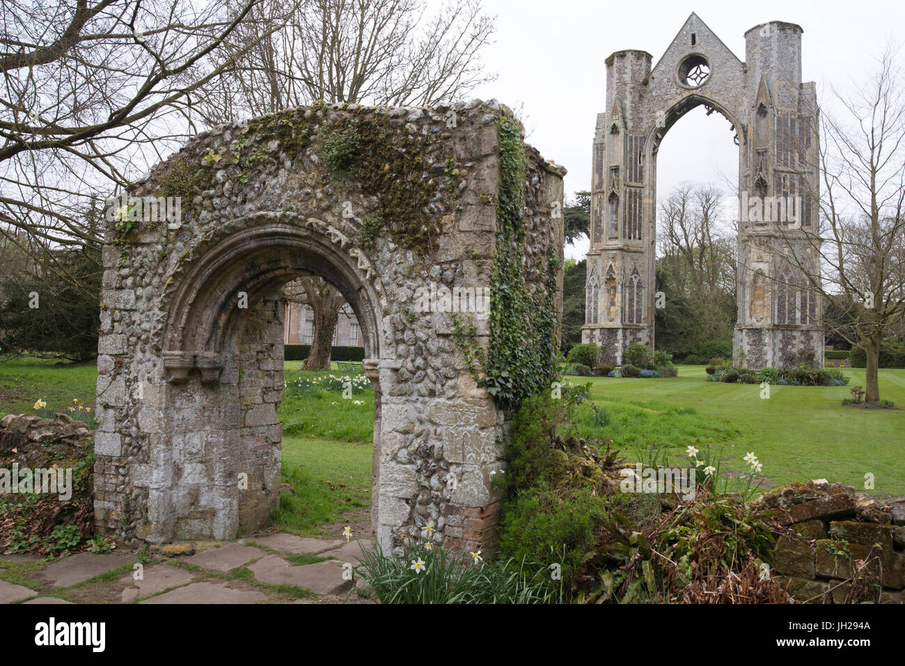 Ruinen der Abtei von Walsingham, Walsingham, North Norfolk, England, Vereinigtes Königreich, Europa Stockfoto