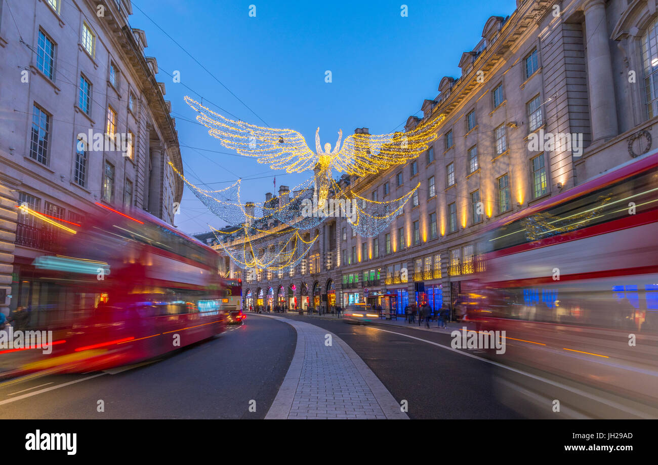 Weihnachtsbeleuchtung, Regent Street, West End, London, England, Vereinigtes Königreich, Europa Stockfoto