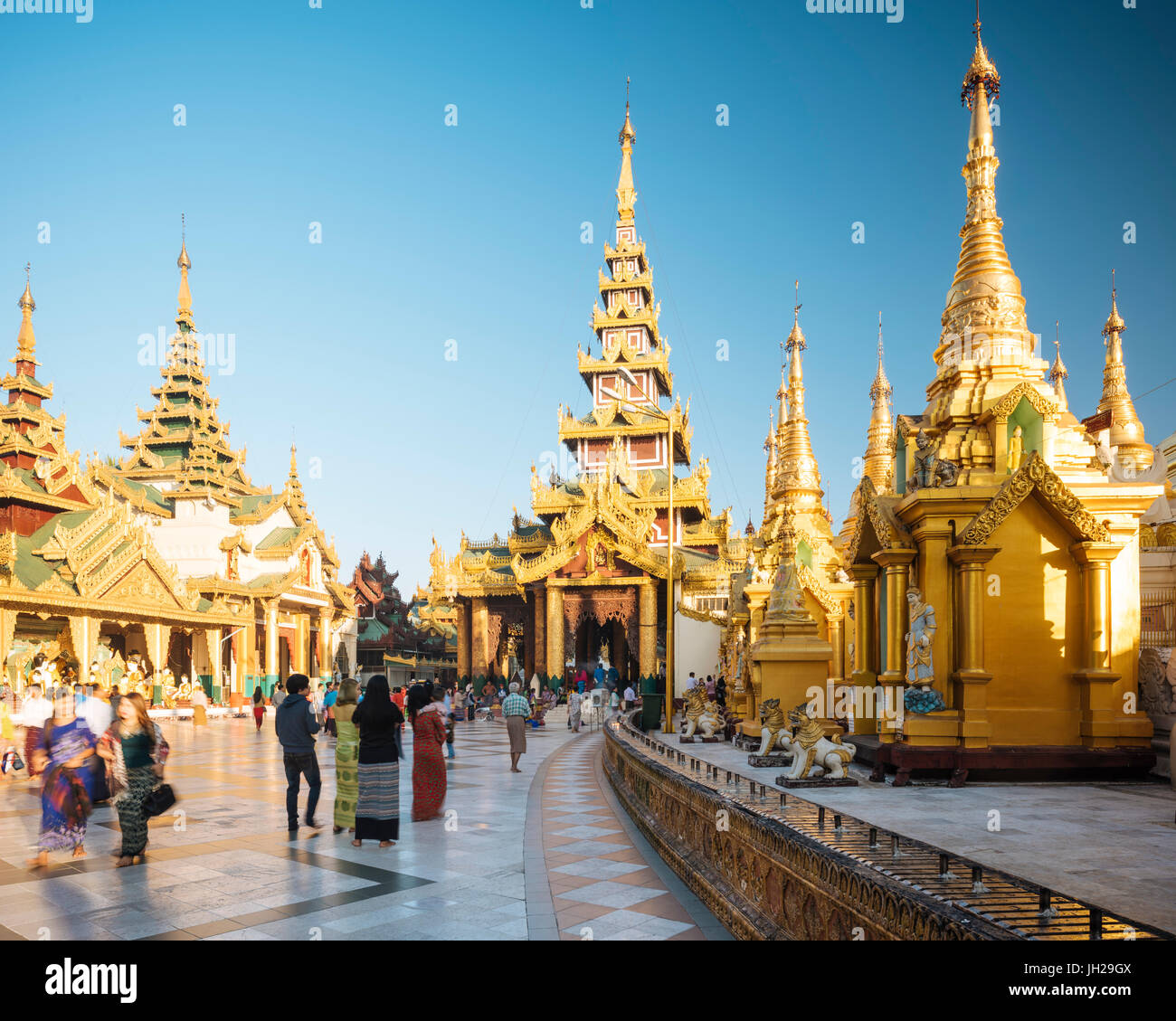 Shwedagon-Pagode in Yangon (Rangoon), Myanmar (Burma), Asien Stockfoto