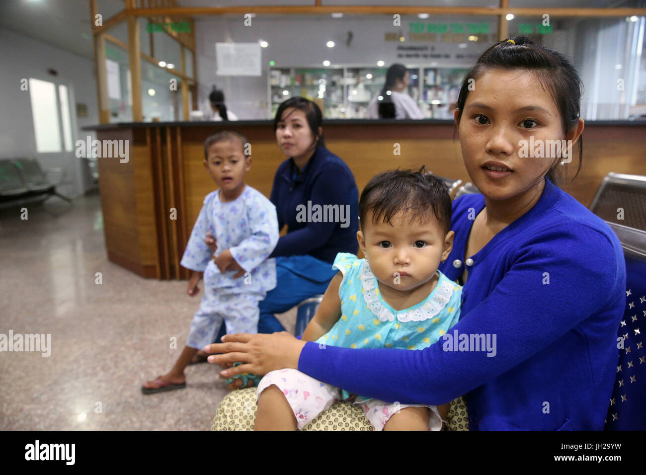 Tam Duc Herzklinik.  Kinder im Krankenhaus.  Ho-Chi-Minh-Stadt. Vietnam. Stockfoto