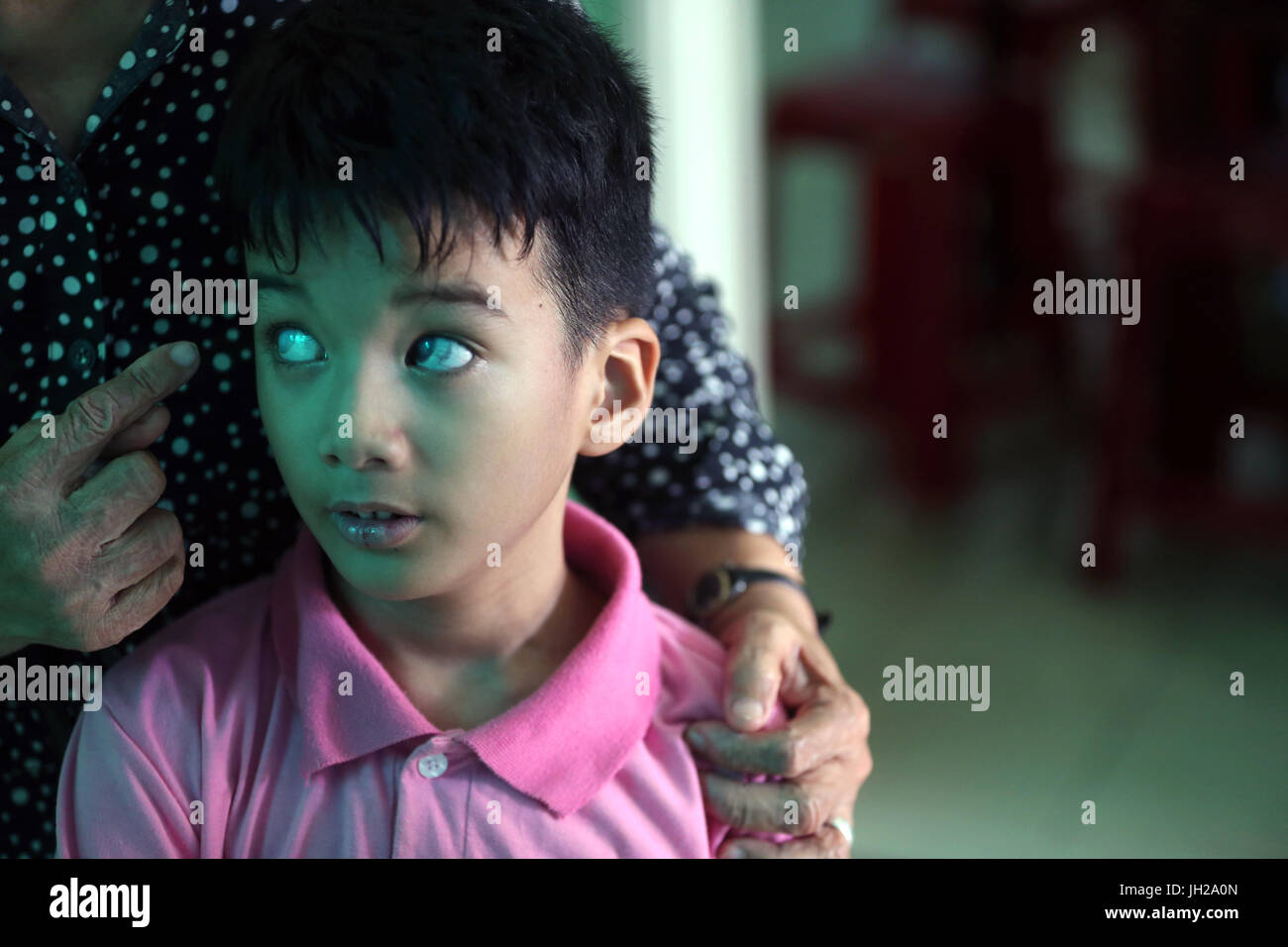 Vietnam.  Zentrum für blinde Kinder. Stockfoto