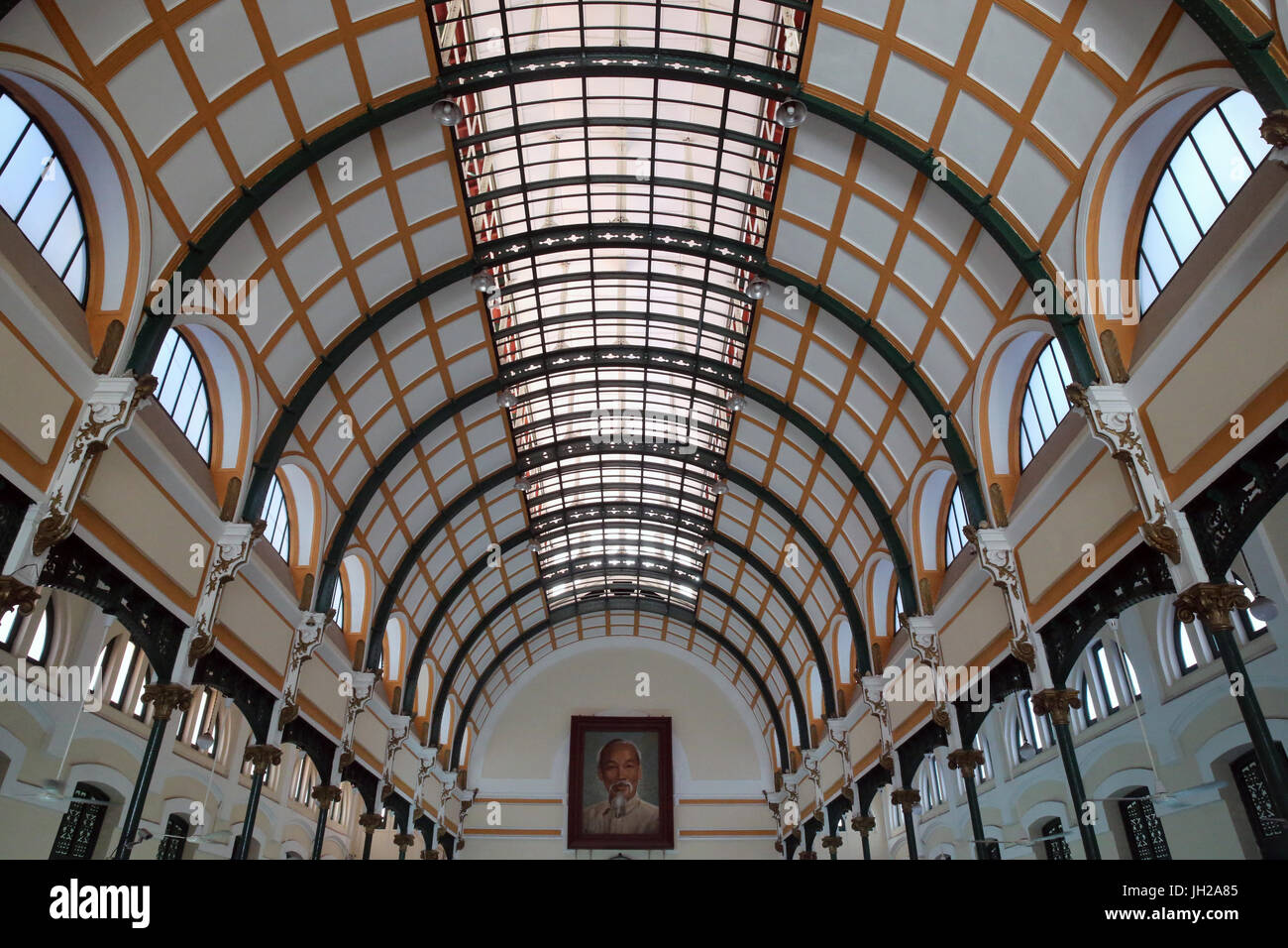 Allgemeine Postgebäude in Ho-Chi-Minh-Stadt.  Vietnam. Stockfoto