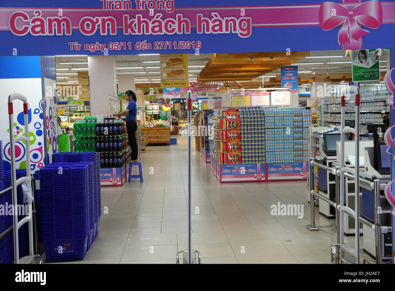Vietnamesische Supermarkt in Vung Tau.  Vietnam. Stockfoto