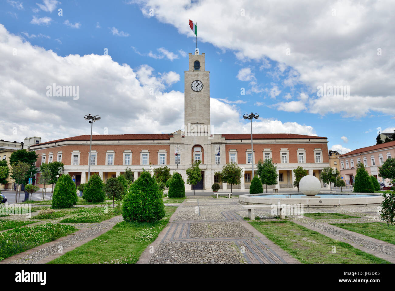 Rathaus-Center von Mussolini gegründeten Stadt Latina, Italien Stockfoto