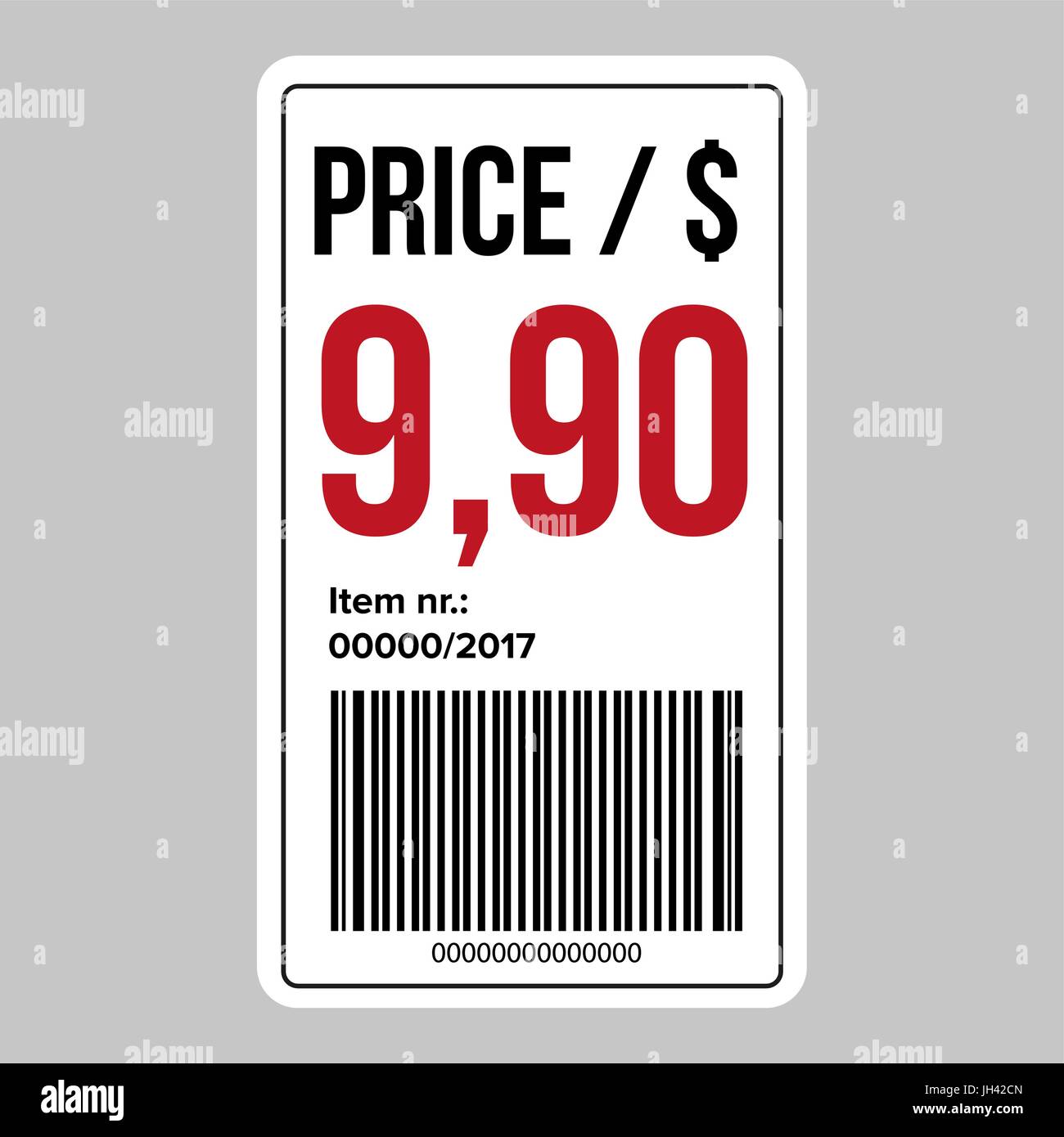 Preis-Etiketten mit Barcode-Vektor Stock Vektor