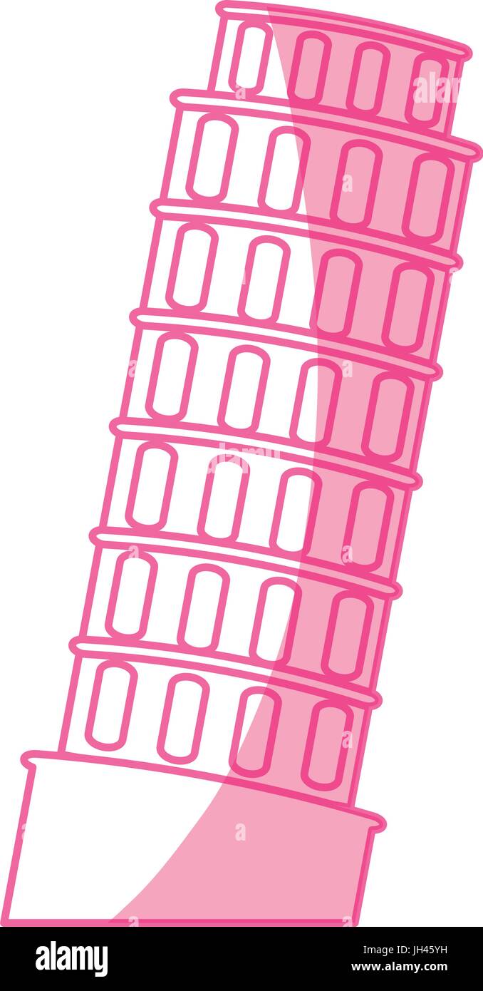 Pisa Turm bauen Symbol Vektor Illustration Grafik-design Stock Vektor