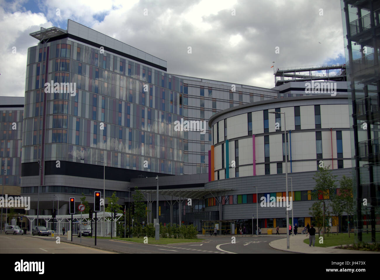 Queen Elizabeth University Hospital, Glasgow fleißiges Lieschen oder Tod Stern hat die unsichere Verkleidung von Grenfell tower fire Drama Disaster Stockfoto